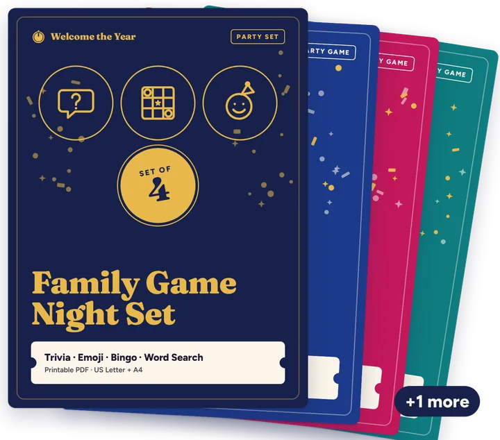 Family Game Night Set: set cover with member covers behind it
