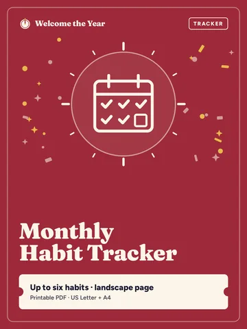 Monthly Habit Tracker cover