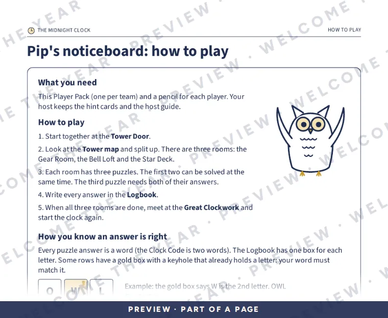Preview: How to play: the five steps and a gold-box check example